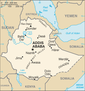 Map of Ethiopia