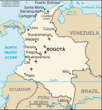 Map of Colombia