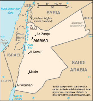 area of jordan in square kilometers